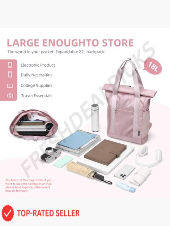 Foldable Convertible Tote Backpack Lightweight Nylon Daypack Travel Work Leisure